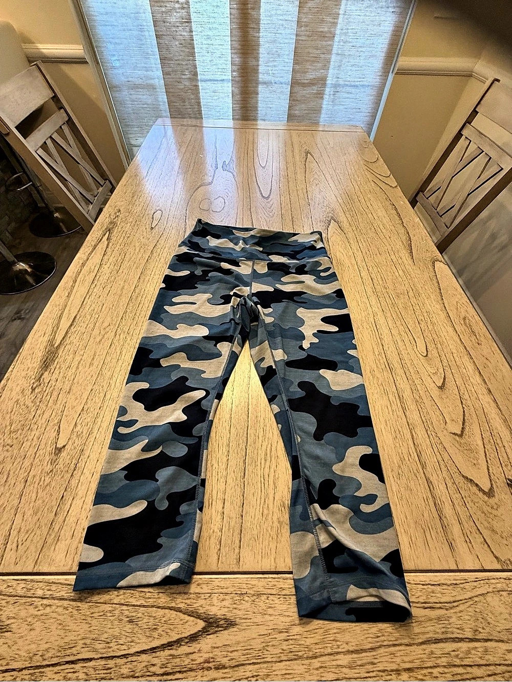 Reebok ID Train Camo Women's Leggings Blue & Black Large